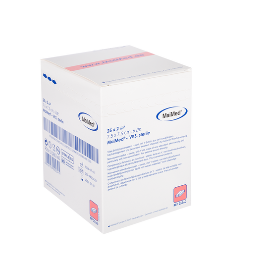 Compresses fendues en polaire stérile MaiMed-VKS, 25x2 pièces/boîte