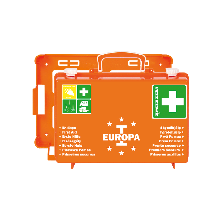 Trousse de premiers secours EUROPA I orange, équipée