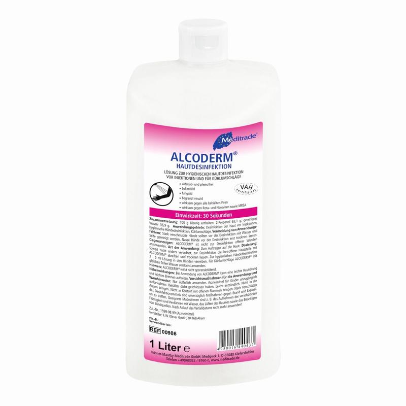 Désinfection cutanée Alcoderm®, 1 L | Bouteille (1 pièce)