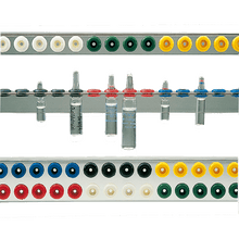 Rail à ampoules Varioflex en aluminium, à deux rangées, pour 96 ampoules