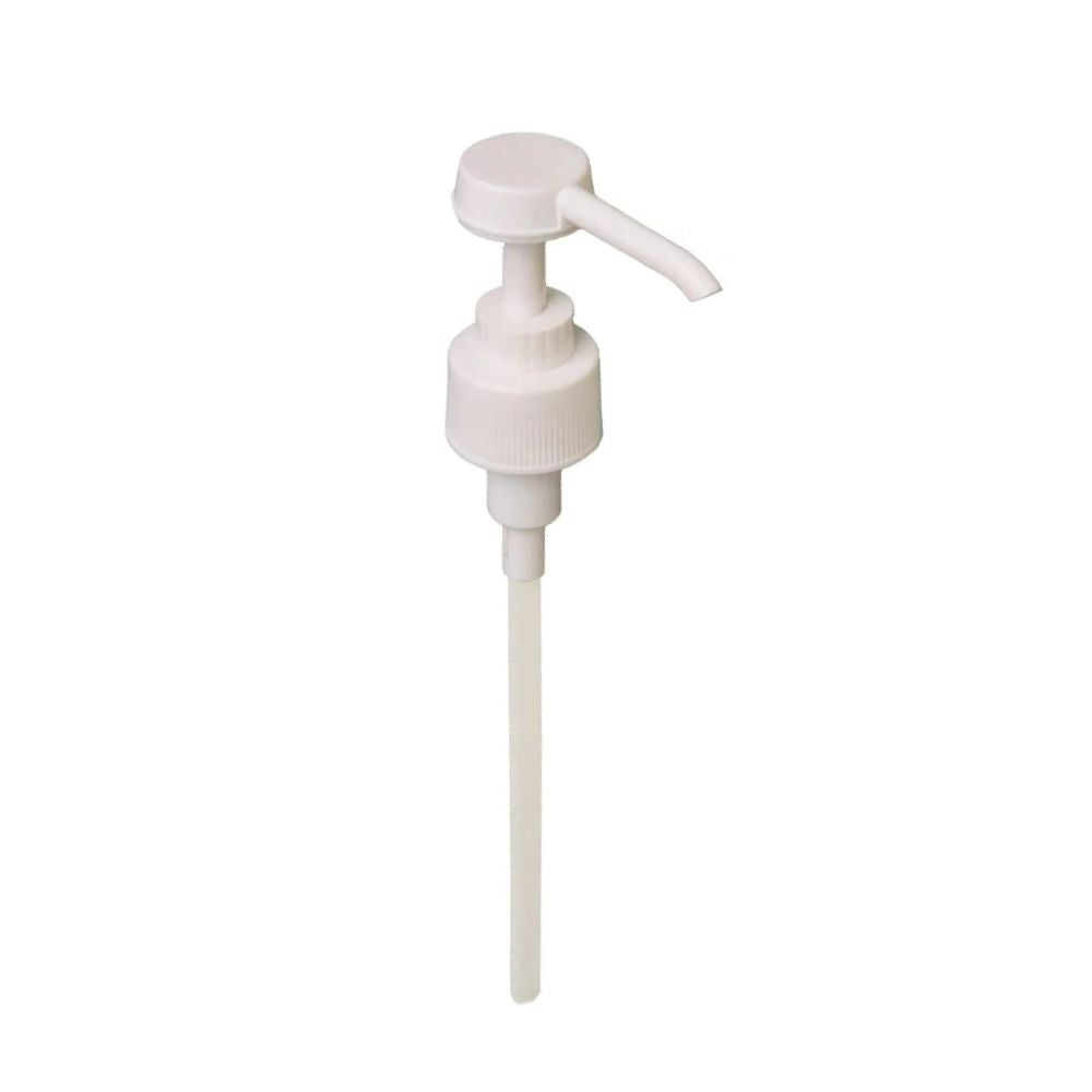 La pompe doseuse Dr. Schumacher pour 500 / 1000 ml de la Dr. Schumacher GmbH est une pompe en plastique blanc avec un long tuyau pour doser précisément les liquides à partir de bouteilles distributrices. Disponible en pack de 10.