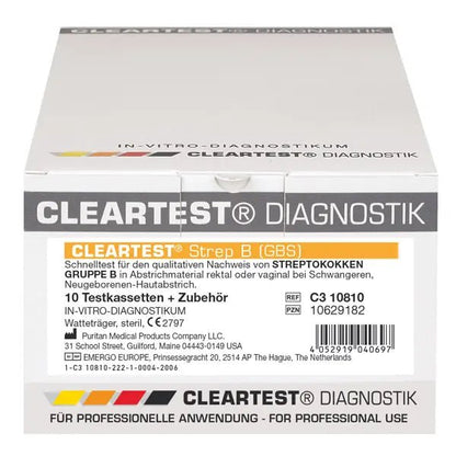 Test Cleartest Strep-B (GBS) Streptococcus B, pack : 10 tests | Pack (10 tests)