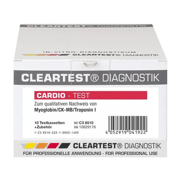 Cleartest Cardio Myglobine/CK-MB/Trop I Pack : 10 tests | Pack (10 tests)