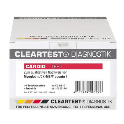 Cleartest Cardio Myglobine/CK-MB/Trop I Pack : 10 tests | Pack (10 tests)