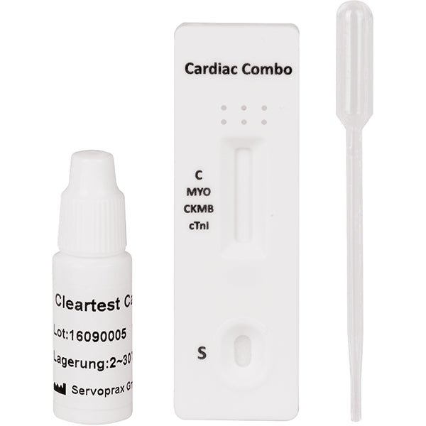 Cleartest Cardio, Pack : 5 cassettes de test Myoglobine/CK-MB/Trop I | Pack (5 essais)