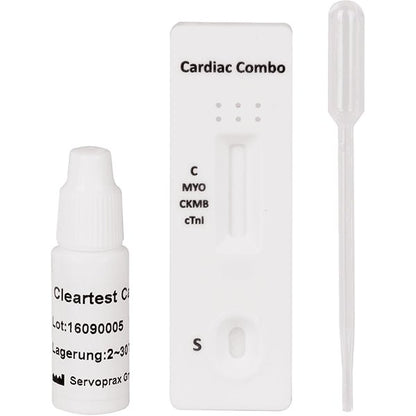 Cleartest Cardio, Pack : 5 cassettes de test Myoglobine/CK-MB/Trop I | Pack (5 essais)