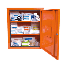 Armoire de premiers secours EUROSAFE, norme industrielle Plus, orange