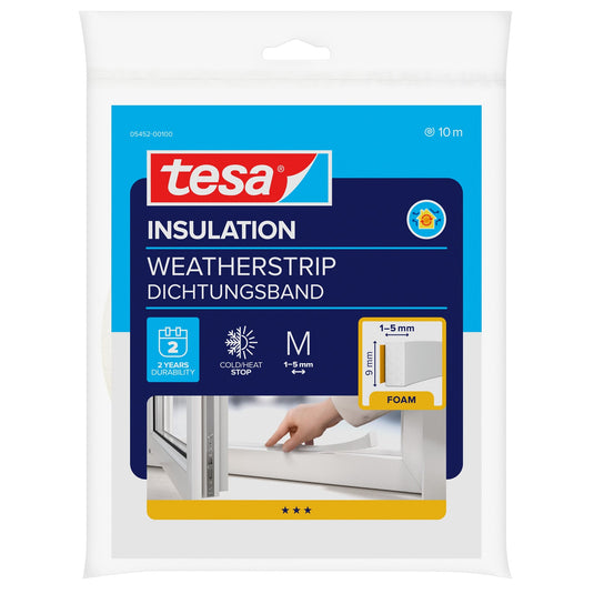 Ruban d'étanchéité tesa INSULATION, blanc, 10 m x 9 mm
