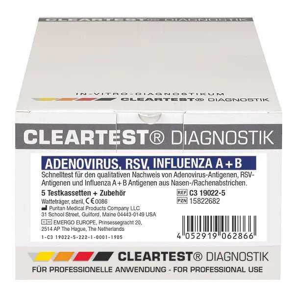 Adénovirus le plus clair, RSV, grippe A+B