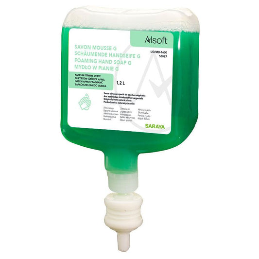 Saraya Alsoft savon mousse G pomme verte