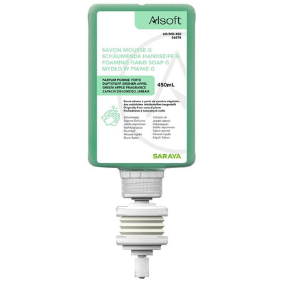 Saraya Alsoft savon mousse G pomme verte