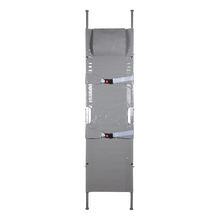 Brancard K, pliable en deux, en tissu synthétique, 4 pieds coulissants