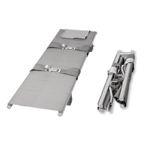 Brancard K  2 fois pliable, en tissu monofilament, 4 roulettes