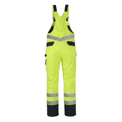 MASCOT® Wels salopette, jaune haute visibilité/marine