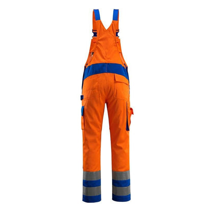 MASCOT® Barras salopette, orange haute visibilité/bleu grain