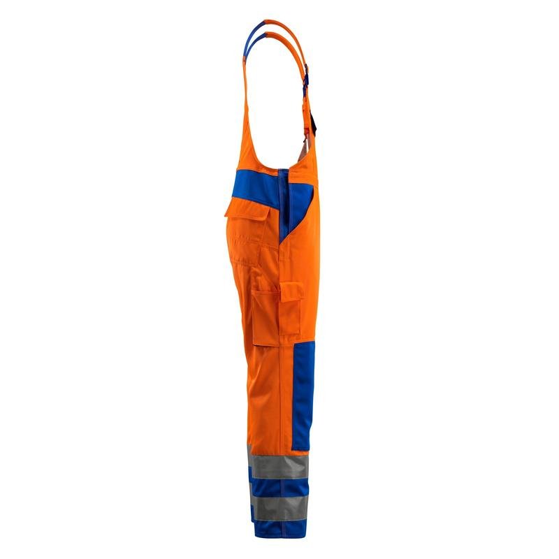 MASCOT® Barras salopette, orange haute visibilité/bleu grain