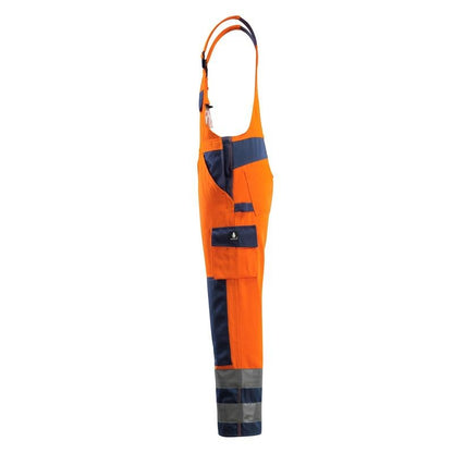MASCOT® Barras salopette, orange haute visibilité/marine