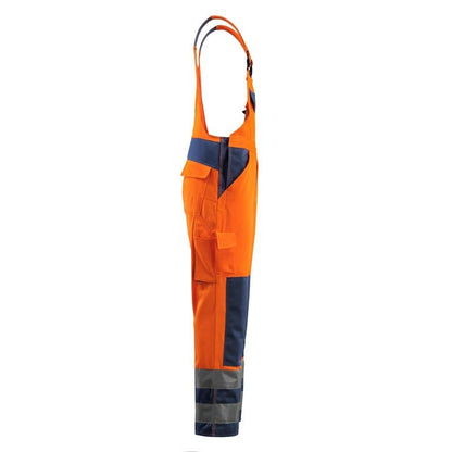 MASCOT® Barras salopette, orange haute visibilité/marine