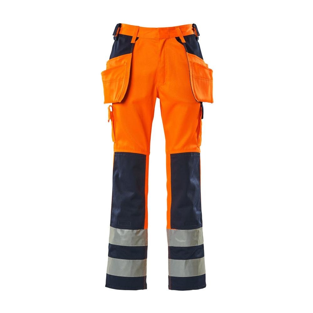MASCOT® Almas pantalon d'artisan, haute visibilité orange/marine