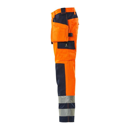 MASCOT® Almas pantalon d'artisan, haute visibilité orange/marine