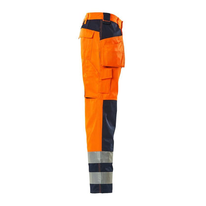 MASCOT® Almas pantalon d'artisan, haute visibilité orange/marine