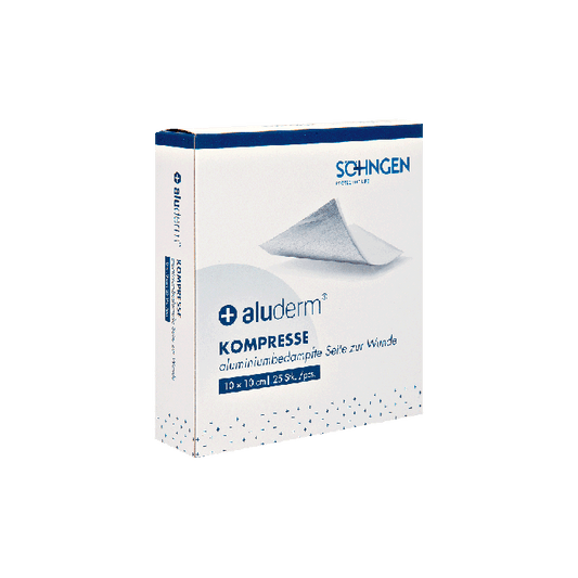 Compresse aluderm® : conditionnement de 25 pièces, 10 x 10 cm