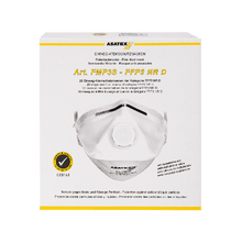 Masque de protection respiratoire FFP 3 avec valve, lot de 20 pièces