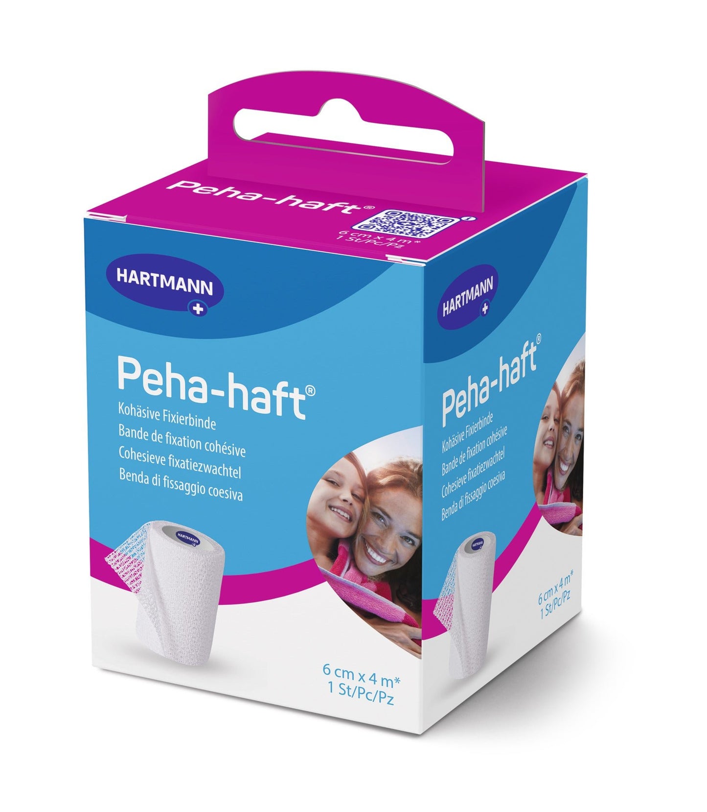 Hartmann Peha-haft 6cm x 4m P1 DE, FR, NL, IT | Paquet (1 pièce)