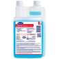 Une bouteille de 1 litre de nettoyant pour système laitier Suma Café MilkClean S C3.4 de Diversey Deutschland GmbH & Co. OHG, avec un liquide bleu et une étiquette blanc-bleu contenant des instructions d'utilisation, des informations sur le produit et des certifications pour le nettoyage des machines à café.