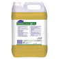 Un bidon de 5 litres de TASKI Jontec ProStrip, un décapant alcalin puissant avec une formule de nettoyage efficace de Diversey Deutschland GmbH & Co. OHG, avec des informations sur le produit et des instructions sur l'étiquette.