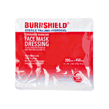 Masque facial en mousse hydrogel Burnshield, stérile, 20 x 45 cm