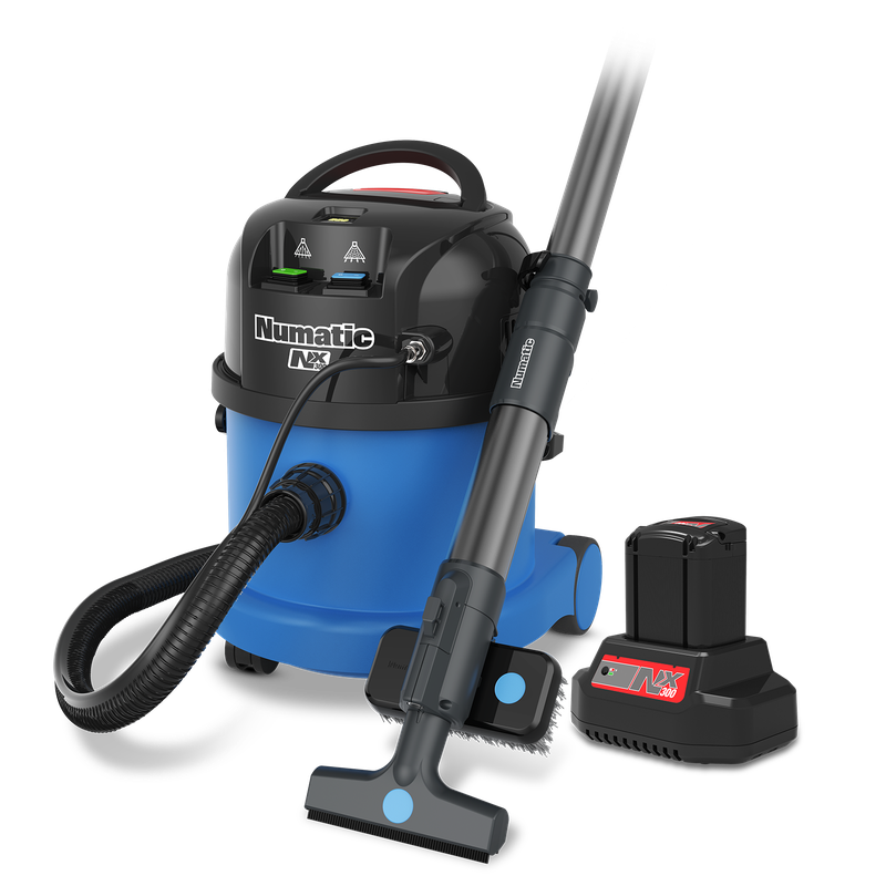 Appareil d'extraction par pulvérisation sur batterie Numatic CTB370NX/1 X-Tract, bleu, jeu d'accessoires CTX170 | Paquet (1 pièce)