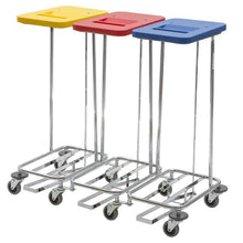 VERMOP Panier à linge triple Meditrans, avec couvercle et pédale 1 pièce