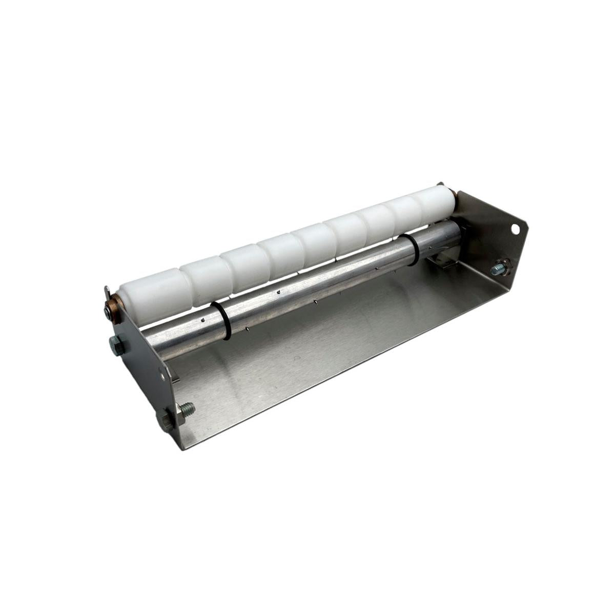 Le rouleau à clous DF25 (320x100x68 mm) de Duni GmbH est un rouleau de haute qualité pour les salons de manucure, vendu en paquets de 1 pièce chacun. Il est composé d'un support métallique avec des rouleaux cylindriques blancs montés sur une tige.