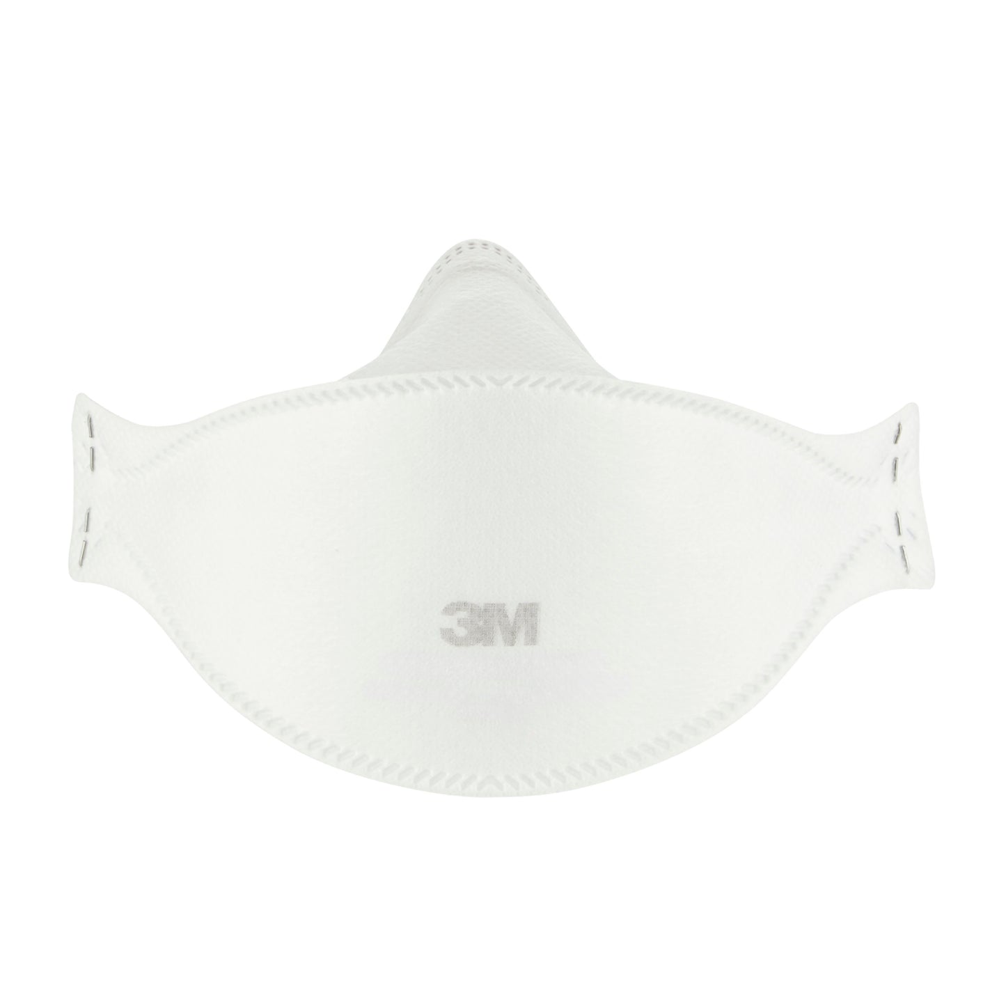Le masque de confort à particules 3M™ Aura™ 9320+, FFP2, sans valve, de 3M Deutschland GmbH est blanc, profilé pour un ajustement optimal et affiche le logo gris 3M à l'avant.