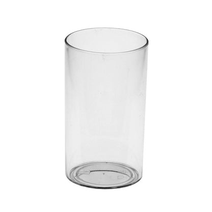 Un gobelet Fingerfood Starpak 30, PS 60 ml, Ø 4 cm x 7,5 cm en transparent est représenté debout devant un fond blanc simple.