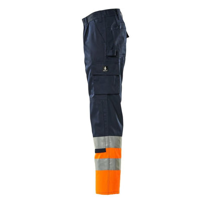 Pantalon MASCOT® Patos, bleu marine/orange haute visibilité