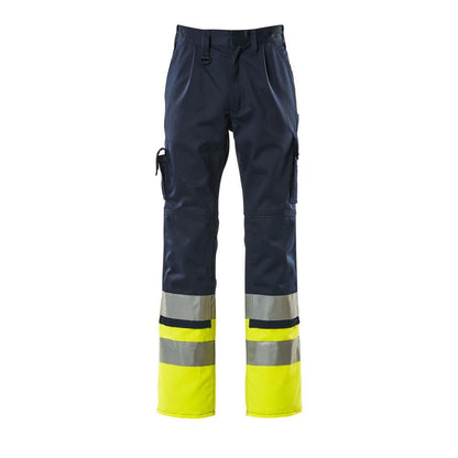 Pantalon MASCOT® Patos, bleu marine/jaune haute visibilité