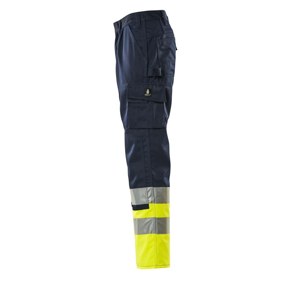 Pantalon MASCOT® Patos, bleu marine/jaune haute visibilité