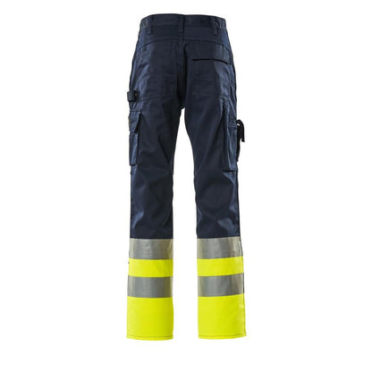 Pantalon MASCOT® Patos, bleu marine/jaune haute visibilité