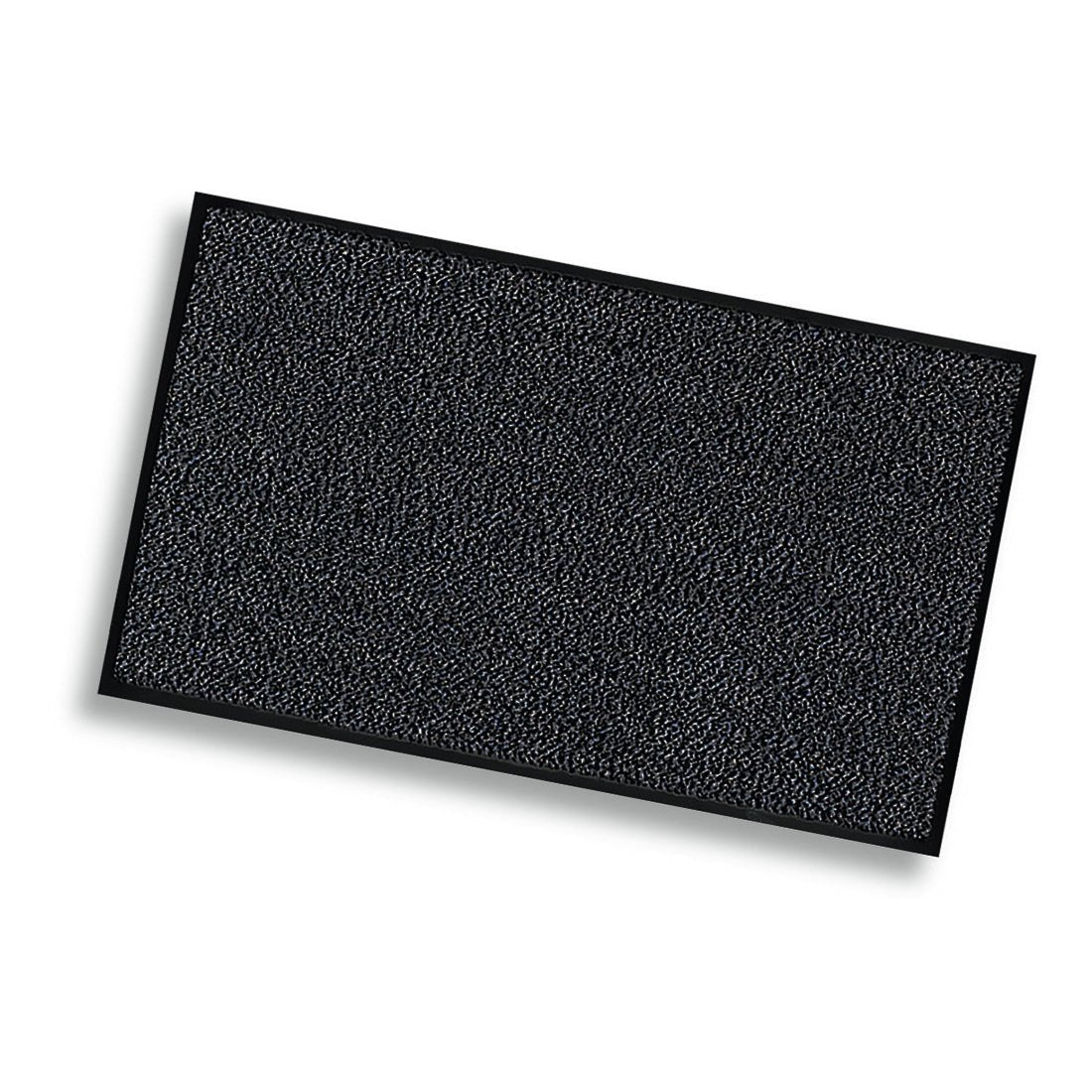 Le tapis de sol sur mesure Nölle Profi Brush 25 m de Nölle Profi Brush Bürsten- & Pinseltechnik e.K. est un tapis d'entrée rectangulaire noir avec une surface structurée et un bord noir - parfait pour retenir la saleté dans toute entrée.