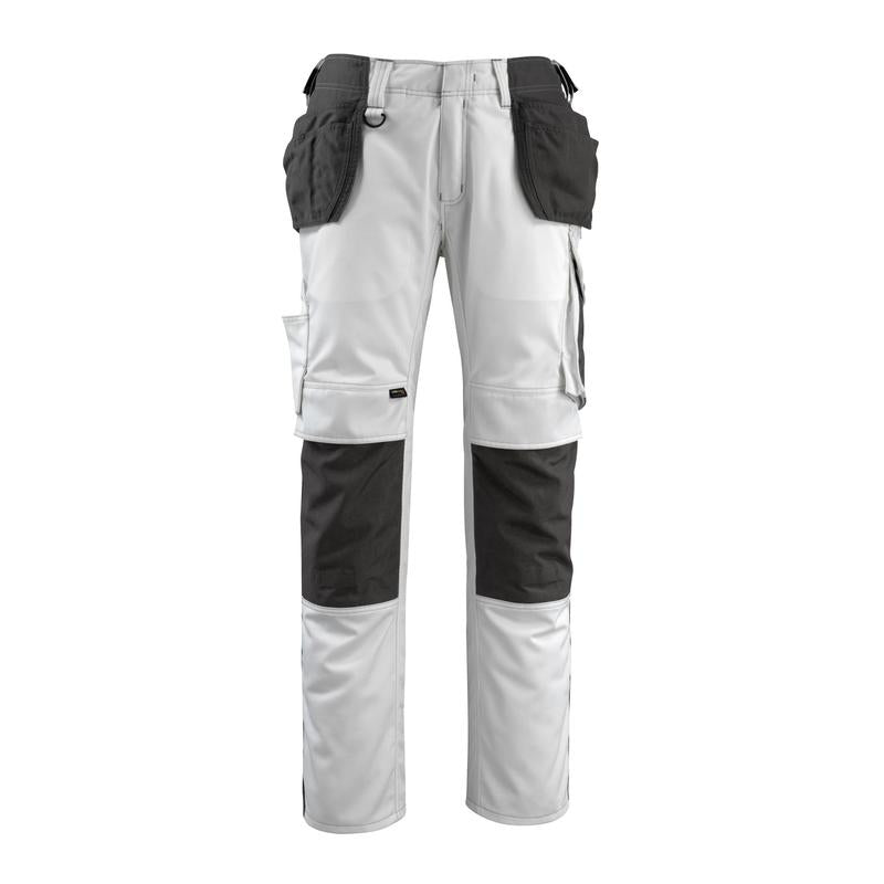 MASCOT® Bremen pantalon d'artisan, blanc/anthracite foncé