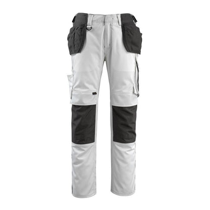 MASCOT® Bremen pantalon d'artisan, blanc/anthracite foncé