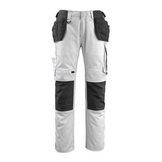MASCOT® Bremen pantalon d'artisan, blanc/anthracite foncé