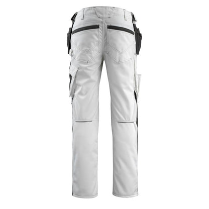 MASCOT® Bremen pantalon d'artisan, blanc/anthracite foncé