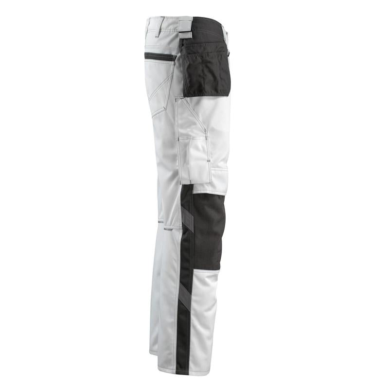 MASCOT® Bremen pantalon d'artisan, blanc/anthracite foncé
