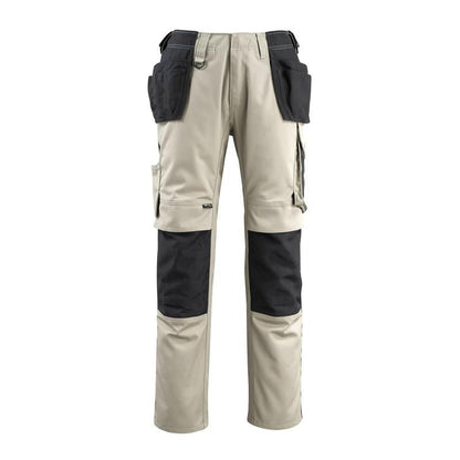 MASCOT® Bremen pantalon d'artisan, kaki clair/noir