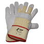 NITRAS APOLLO, gants en cuir de vachette pleine fleur, coloris naturel/gris