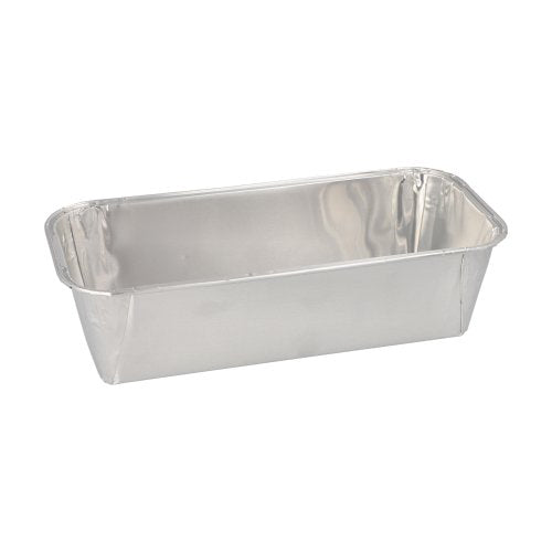 Les moules rectangulaires jetables Starpak 10 sont en aluminium (1,09 l, 6 cm x 10,2 cm x 23 cm) avec des coins légèrement arrondis et des côtés droits – idéals pour les produits de boulangerie – et sont vendus en paquet de 10.