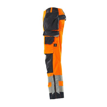 MASCOT® Wigan pantalon d'artisan, haute visibilité orange/noir-bleu